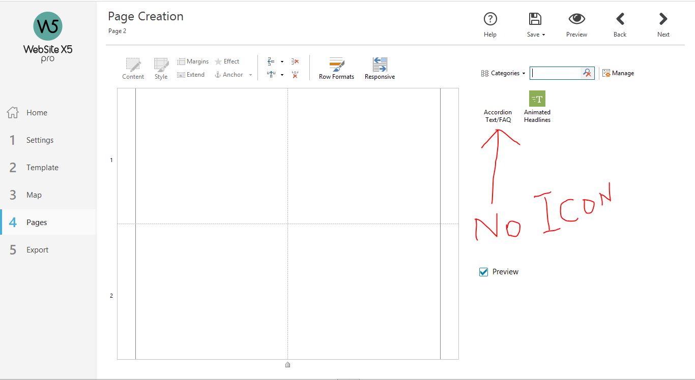 WebSite X5 Help Center Accordion Text Faq No Visible Icon